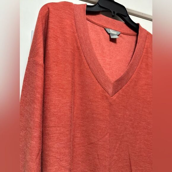 Natural Reflections V-Neck Sweater Orange Woman's (33) - Picture 2 of 3